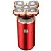 KouRy Electric Shavers for Men 5 in 1 Head Razors for Bald Head Hair Clippers Beard Nose Hair Trimmers and Grooming Kit Fast-Charging Waterproof Shaver (Red)