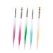 Healeved 2 Sets Nail Pen Brush Nail Art Diy Tool Manicure Pen Portable Nail Dotting Pen Nail Dotting Pens Nail Gel Pens Polymer Clay Charms for Nails Nail Tools Painting Pen Nylon Carved