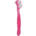Denture Toothbrush - Double Sided Soft Bristles for Gentle Plaque and Dirt Removal - Ergonomic and Portable Design - Pink - Buy Online on GoSupps.com