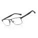 ZENOTTIC Blue Light Reading Glasses for Men Computer Readers Trendy Square Metal Frame Anti Glare Black 0.0 x