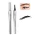 Upgraded Waterproof Natural Eyebrow Pen with Microfine Tip, Long Lasting Natural Eyebrow Pen, Natural Eyebrow Pen with Micro-Fork Tip (Black)