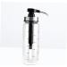 WOFASHPURET Glass Containers for Liquids Coffee Syrup Dispenser Pump Stainless Steel Press Mouth 22.5x6x6cm Black - Buy Online on GoSupps.com