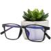 Suertree 2.0x Reading Glasses for Men - Blue Light Filter TR90 Optics Classic Business Style Anti-Blue Visual Aid in Black - Buy Online on GoSupps.com