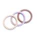 ohlivia | Janne teething ring set of 3 | Solid - Girls DUSTY ROS - MYSTIC LILAC - COSMIC LATTE