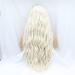 Xiweiya Long Curly Blonde Wig | Platinum Synthetic Lace Front with Dark Roots | 61 cm Heat-Resistant Wigs for Women - Buy Online on GoSupps.com