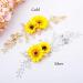 Aukmla Sunflower Wedding Hair Vine Crystal Hair Accessory for Bride - Gold - Buy Online on GoSupps.com