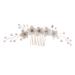 DOITOOL Rhinestone Headpiece Hair Accessories Pearl Rhinestones Wedding Flowers Banquet Wedding Flower Hair Comb
