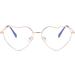 Heart Shaped Blue Light Glasses for Women - Gleyemor Cute Computer Glasses in Rose Gold - 54mm - Buy Online on GoSupps.com