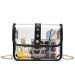 KUI WAN Clear Bag Stadium Approved,Clear Purse for Women Clear Crossbody Bag for Sport Event Concert Black
