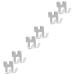 Alipis 6 Pcs Hook up Stainless Steel Hooks Cabinet Door Dual Hooks Wreath Hat Hooks Double The Hook 4X4CMx3pcs Silverx3pcs