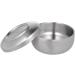 Beavorty 2-Pack Razor Soap Peel with Lid & Shaving Brush Holder | Premium Shaving Soap Bowl | Silver 11x11x6.5 cm - Ideal for Smooth Shaving - Buy Online on GoSupps.com