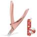 Nail Clippers for Acrylic Nails,Dr.nail Acrylic Nail Clipper Fake Nail Clippers Stainless Steel Adjustable Nail Tips Clippers Nail Tip Trimmer for Artificial Nail Art Manicure Tools Clip Tool Metal Peach Gold