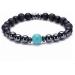 Buy Wild Essentials Turquoise & Hematite Lava Stone Essential Oil Diffuser Bracelet - Aromatherapy Jewelry for Men & Women - Expandable Up to 8 Inches - Buy Online on GoSupps.com