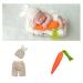 Newborn Baby Photography Props Boy Girl Photo Shoot Outfits Crochet Knit Cute Bunny Hat Photo Props Easter Costume Style Two+radish