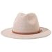 Lanzom Women Lady Felt Fedora Hat Wide Brim Wool Panama Hats with Band E-beige