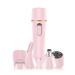 Portable 4-in-1 Electric Hair Removal Device USB Charging Multi Functional Women's and Women's Lipstick Facial Shaver (Pink)