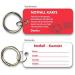 2 x High-Quality PVC Pet Emergency Cards Set - Red with Key Ring | Essential Safety for Pets | International Shipping - Buy Online on GoSupps.com