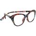 Mini Cat Eye Reading Glasses with Blue Light Filter - Anti-Flashing Floral Pattern 2.5 Diopters Free Case - Buy Online on GoSupps.com