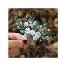 IYOU Princess Green Flower Pearl Hair Comb Bridal Wedding Headpiece Accessories for Girls and Women