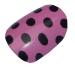 Chix Nails Polka Dot Beauty Trendy Style Fingers Toes Vinyl Foils Nail Wraps Black on Pink