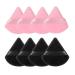 8 triangular soft velvet sponges for loose powder makeup ChelsMar makeup sponge for contour wet and dry base(4 pink+ 4 black)