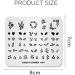 KADS Flower Nature Nail Stamping Plate FL044 - DIY Manicure Stencil Tools - Buy Online on GoSupps.com