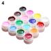Suki suki 12/16pcs Mixed Colors Glitter UV Gel Builder Pro Nail Art Tips Gel Nail Polish DIY Acrylic Nail Painting 4#