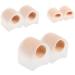 Beavorty Thumb Splint Silicone Toe Sleeves Toe Spacer Separators 6 Pieces Silicone Toe Spacers with Lining Bunion Corrector for Overlapping Toe Bunion Thumb Splint Silicone Toe Sleeves