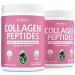 Collagen Peptides Powder - Enhanced Absorption - Supports Hair, Skin, Nails, Joints and Post Workout Recovery - Hydrolyzed Protein - Grass Fed, Non-GMO, Type I and III, Gluten-Free, Two-Pack 70 Servings (Pack of 2)