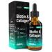 MOONRIN Biotin and Collagen Liquid Drops 15000mcg  Natural Hair Skin Nails Vitamins  Support Fast Hair Growth  Collagen 10000mcg Biotin 5000mcg  Rapid Absorption  2 Fl Oz