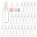 24 Pcs Spray Bottles 2oz / 55ml Clear Empty Mini Mister Spray Bottles Refillable Container Pocket Size Sprayer Set Essential Oils Travel Cleaning Solution Makeup Bottles with 2pcs Funnels 32pcs Labels White