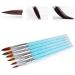 Obahdirry Nail Tool Brushes Crystal Nail Crystal Carving Pen Transparent Crystal Pen with Diamonds 6 Sets of Foil Nail Art - Buy Online on GoSupps.com
