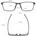 Zhuyiqz Semi-Frame Reading Glasses | Anti-UV & Blue Light Protection | New +300 Presbyopia Glasses - Blue Color - Buy Online on GoSupps.com