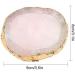Polish Mix Palette Resin Nail Art Palette Paint Drawing Color Dish Golden Edge Resin Stone Paint Drawing Color Dish Manicure Nail DIY Tool(Pink) - Buy Online on GoSupps.com