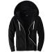 SCODI Hoodies for Men Heavyweight Fleece Sweatshirt - Full Zip Up Thick Sherpa Lined 004-black Medium