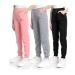 Coney Island Girls Sweatpants - Active Fleece Joggers (3 Pack) Black/Mauve/Heather Grey 14-16