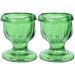Glass Eye Wash Cup for Keep Your Eyes Clean and Healthy | Soothing Relief from Allergens Irritants Makeup Dust Dry Eyes | Eye Shaped Rim Snug Fit Set of 2 (Light Green)