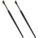 PLAFOPE 2pcs Eyebrow Brush Flat Thin Eyeliner Brush Women Makeup Brush Angled Brush Eye Shadow Brush Metal