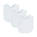 Royal Icon Baby Bibs 0-6 Months & 6-12 Months 100% Organic Cotton Hook and Loop Baby Feeding Bibs - Soft Absorbent Baby Bib - Adorable baby weaning bib For Toddler Boys and Girls Set of 3/6 /12Pc 3 x White