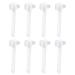 Gatuida 8 pieces prosthesis cleaning brush double-sided toothbrushes with a short handle prosthesis cleaner retainer brush deep cleaning care prosthesis care tools white