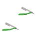 Fomiyes 2 pieces of men's no steel men's shaver practical eyebrows at home. Traditional razor holder vintage-beard manual household blade foldable as shown