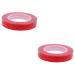 NUOBESTY 4 Rolls Transparent Double-sided Tape Press on Nails Adhesive Nail Art Showing Tape Hanging Poster Tape Nail Display Holders Rug Tape No Trace Color Card Red No Substrate Acrylic
