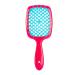Comb Women's Scalp Massage Comb Hair Brush Women's Hollowed Out Home Salon Hair Styling Tool Comb Wide Tooth Comb (Color : Red-blue)