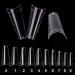 MWoot 500 Pieces French Acrylic Coffin Nails - Clear Fake Nail Tips for Women & Girls | 10 Sizes - Perfect for Nail Art - Buy Online on GoSupps.com