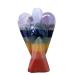 P&R:UK 1" Inch 7Chakra Guardian Angel gifts Healing Crystals and gemstones Hand Carved Statue Crystal Gifts Lucky Angel Wings Ornament Reiki Home Decoration (1 Inch 7 Chakra) 1 Inch 7 Chakra