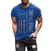 4th of July Shirts for Men Distressed American Flag Patriotic T-Shirts Soldier Short Sleeve Muscle Workout Gym Tee Tops 3X-Large 04-blue