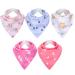 5 Pack Adult Drool Bandana Bibs Soft Large Absorbent Bibs Set for Special Needs Waterproof Kids 4+ Years Teens Men Women Cute Pattern