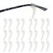 Hyshina Eyeglass Ear Grip Hooks 12 Pairs Eyeglass Temple Tips Sleeve Holder Anti-Slip Comfort Silicone Eyeglass Holder Transparent