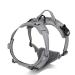Winhyepet truelove dog harness no-pull reflective adjustable pet dishes with 2 linen clips simple control handle for small medium-sized and large dogs TLH5651 XS gray