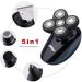 KouRy 5 in 1 Electric Shaver for Men | USB Fast Charging IPX7 Waterproof Rotary Razor & Grooming Set - Hair Clippers Facial Brush Nose Trimmer - Buy Online on GoSupps.com